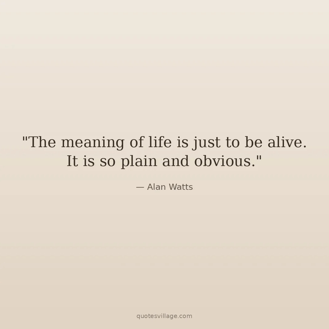 Alan Watts Quotes on Thinking Too Much