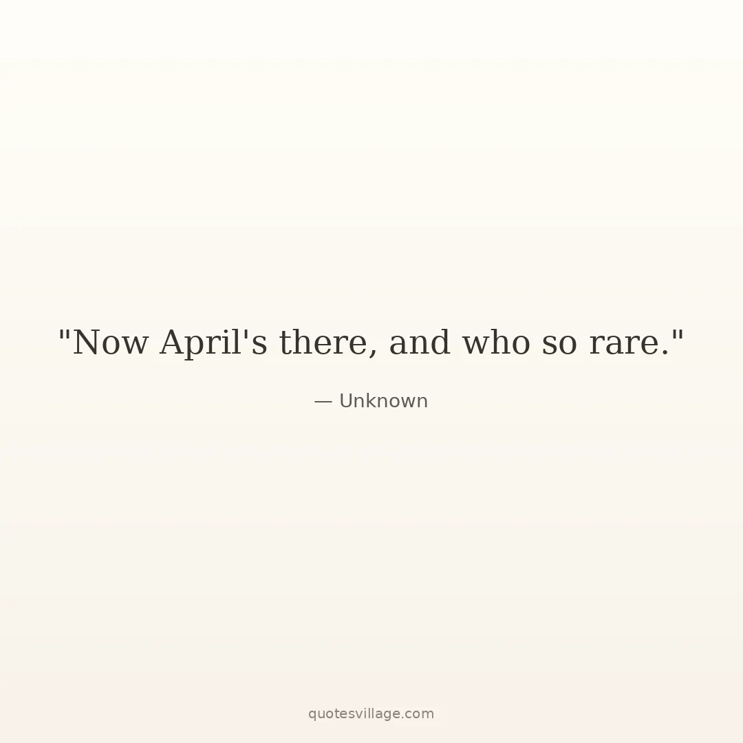 April Poem — Capturing the Season in a Few Lines