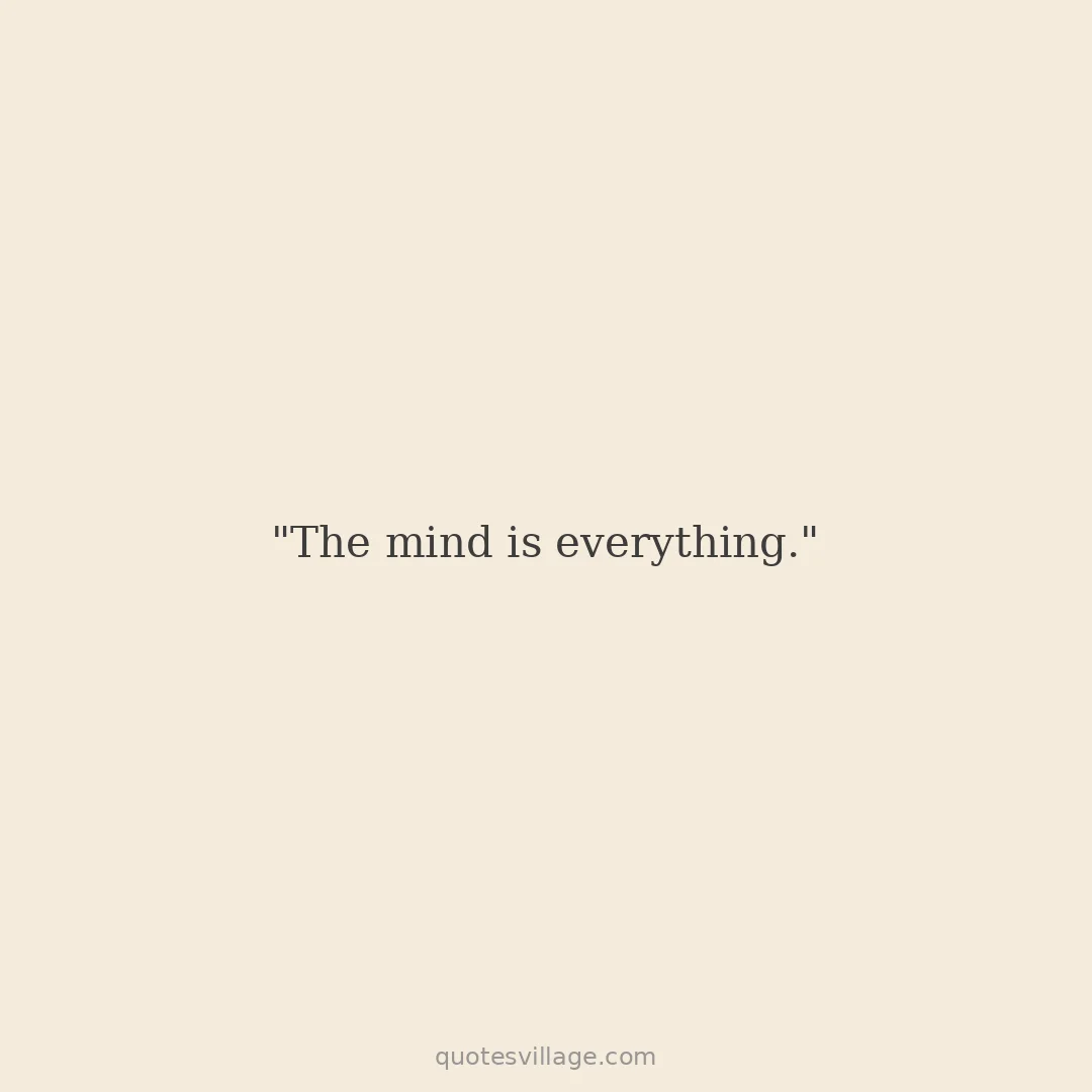 Mind Over Matter Quote
