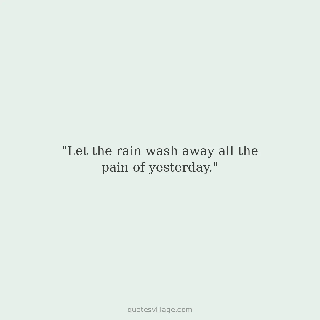 Words on Rain About Emotional Weather