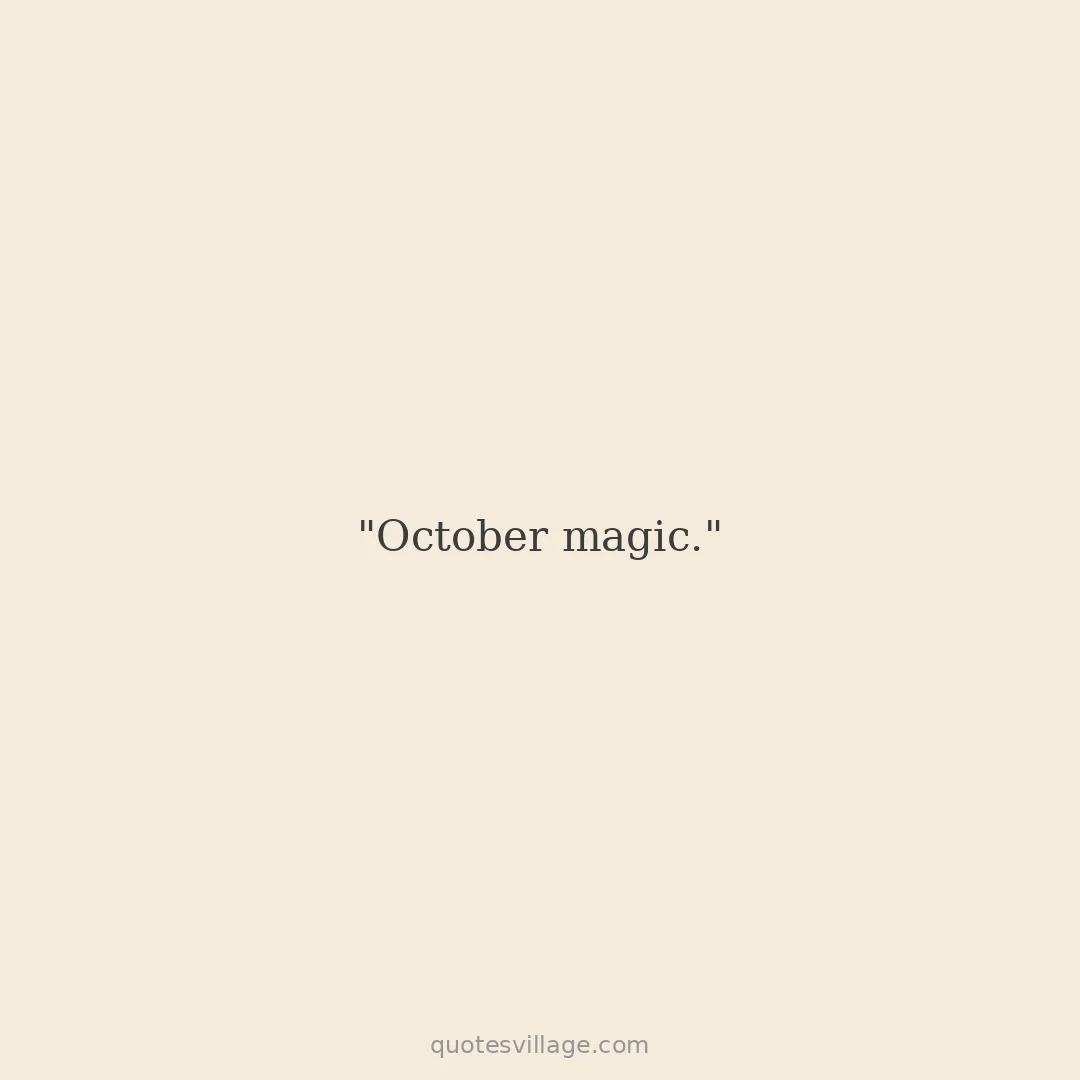 Short October Poems