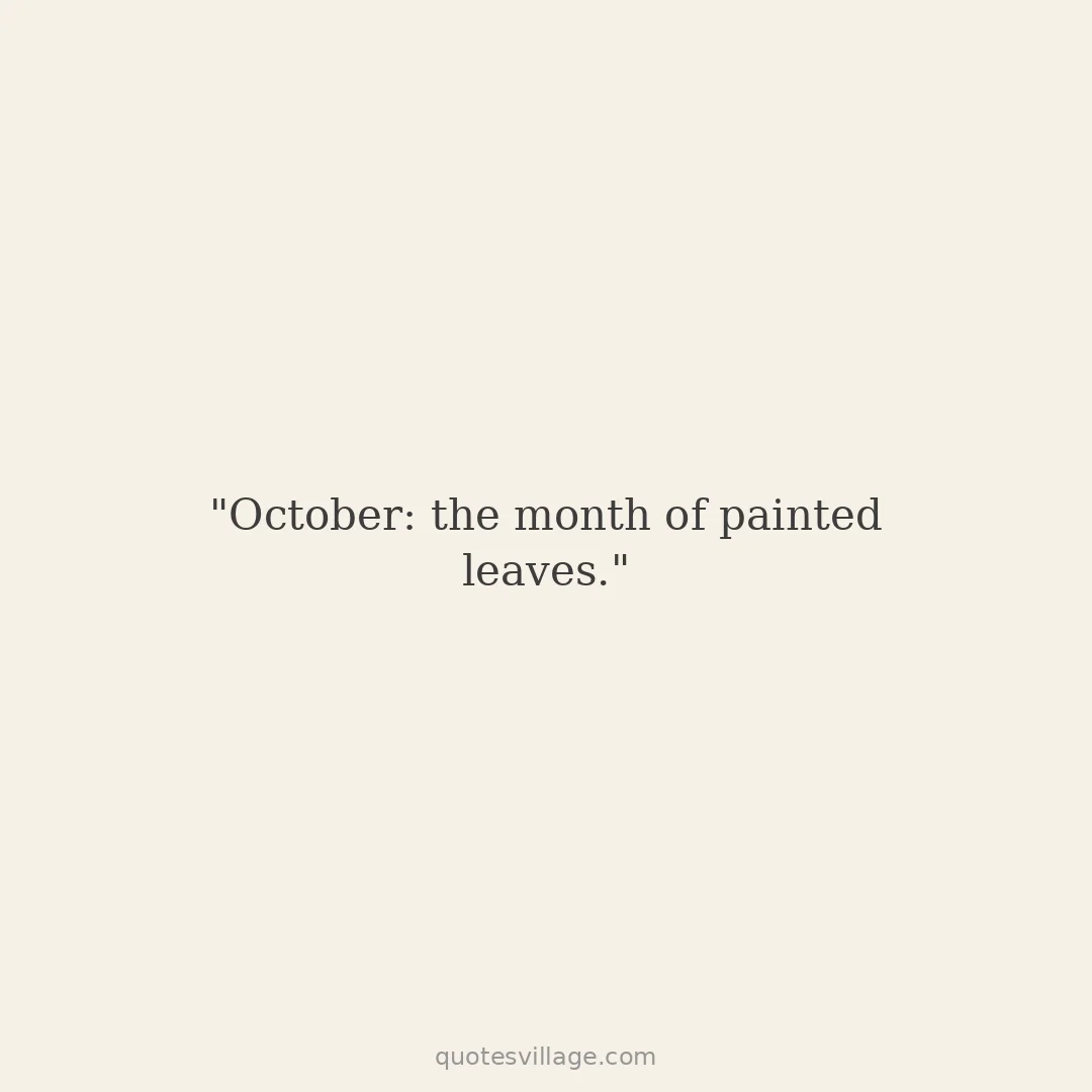 Short October Quotes
